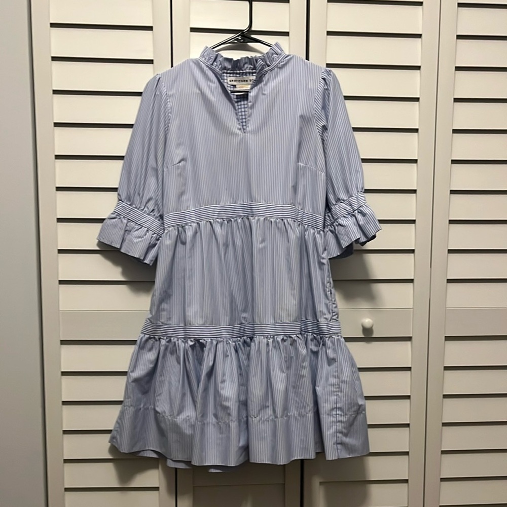 Gretchen Scott teardrop dress in periwinkle.